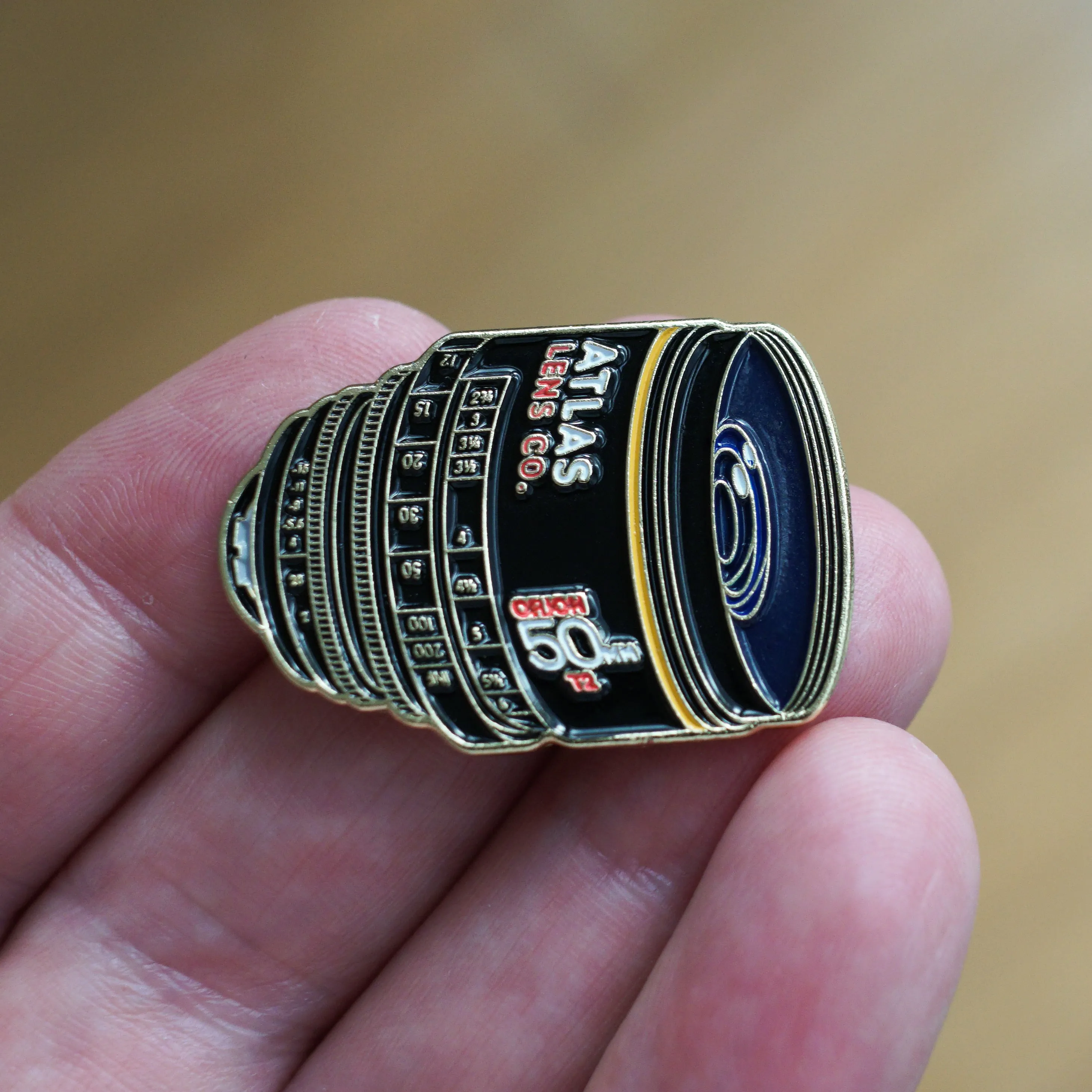 50mm Lens Enamel Pin