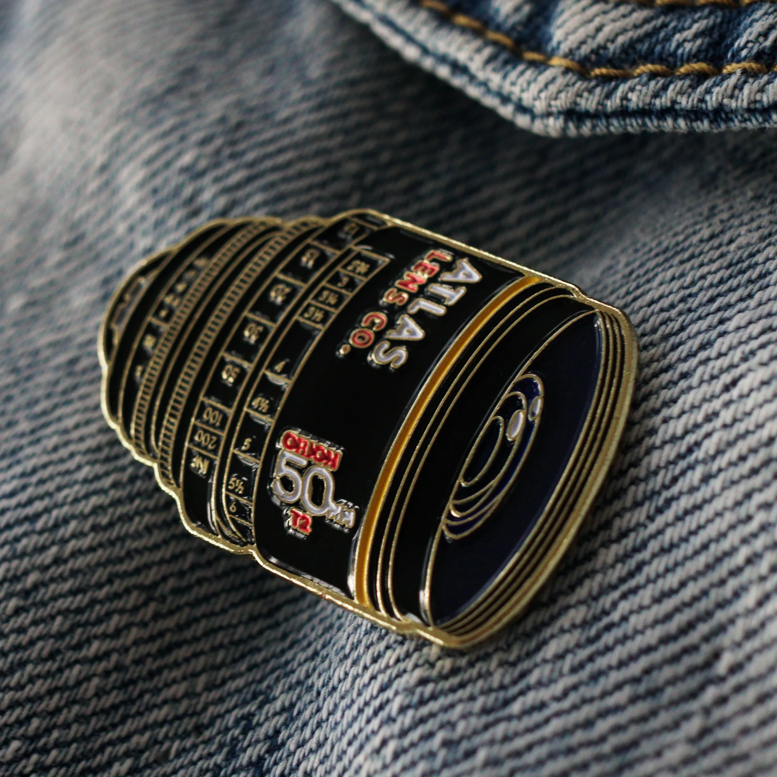 50mm Lens Enamel Pin