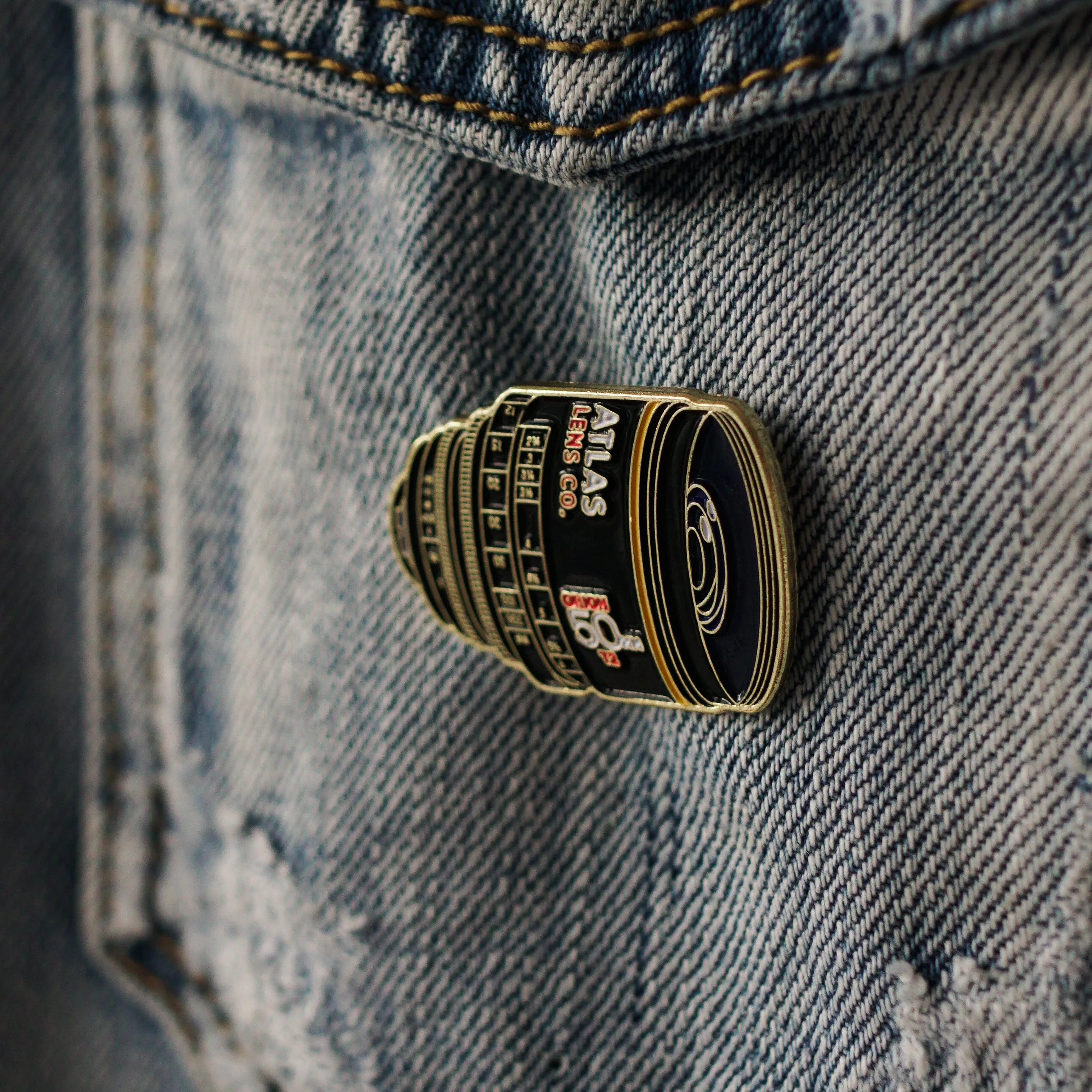 50mm Lens Enamel Pin