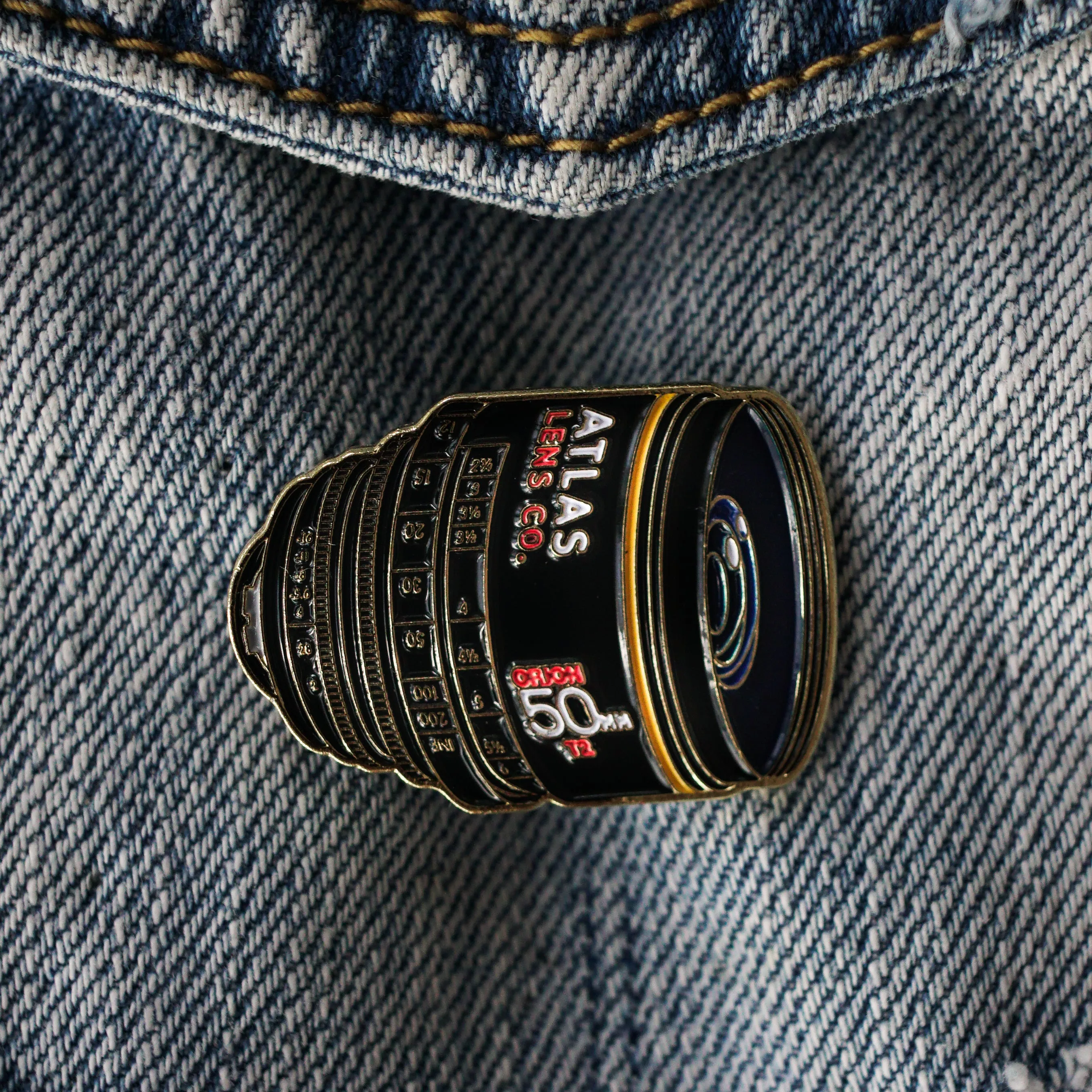 50mm Lens Enamel Pin
