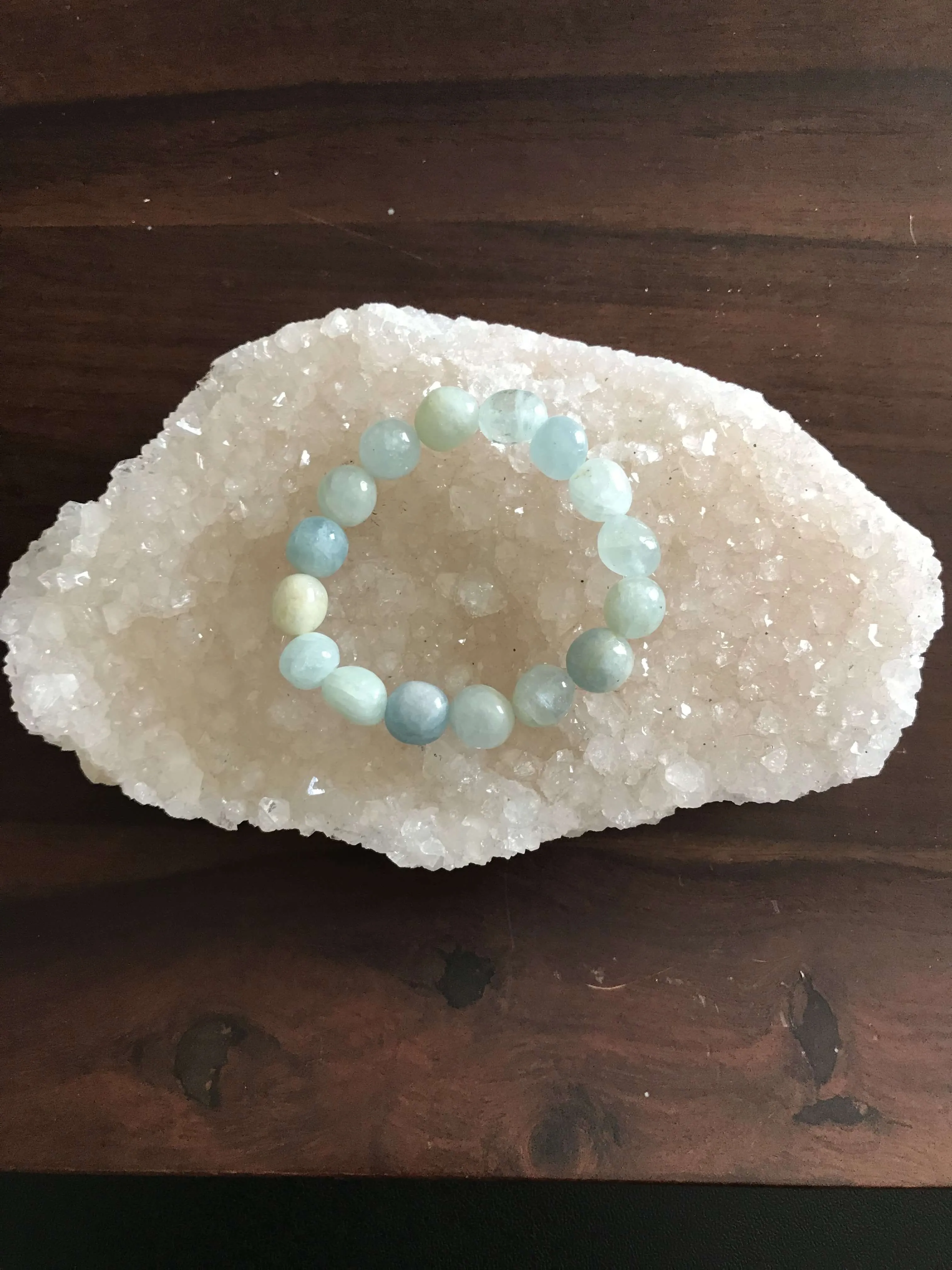 Aquamarine Green Crystal Bracelet