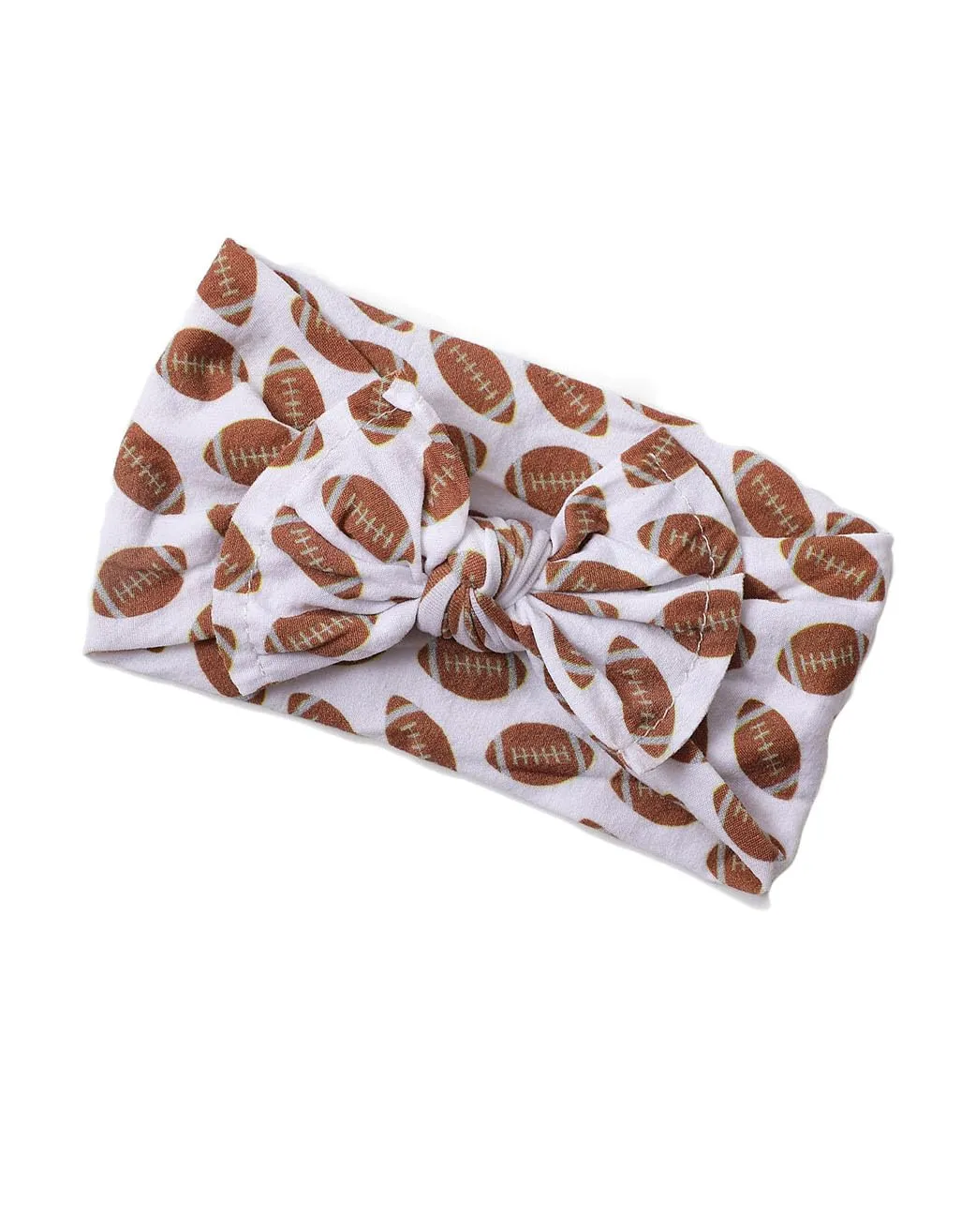 BBTDIN Baby Football Turban Headband - Hair Band Bow for Infant, Toddler - Football Hair Accessory for Girls and Boys - 1 Count