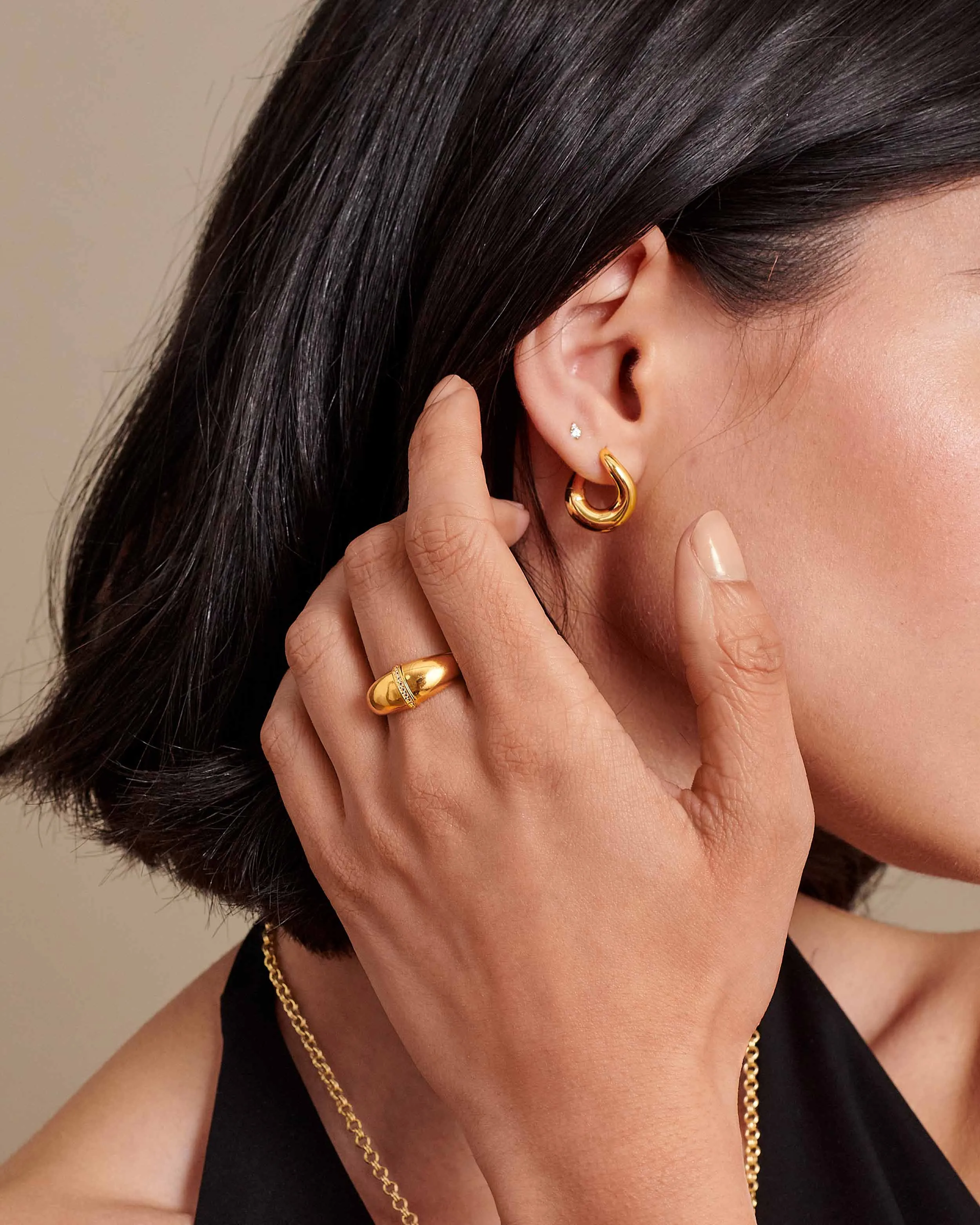 Charlotte Collins Twist Hoop Earrings - Gold