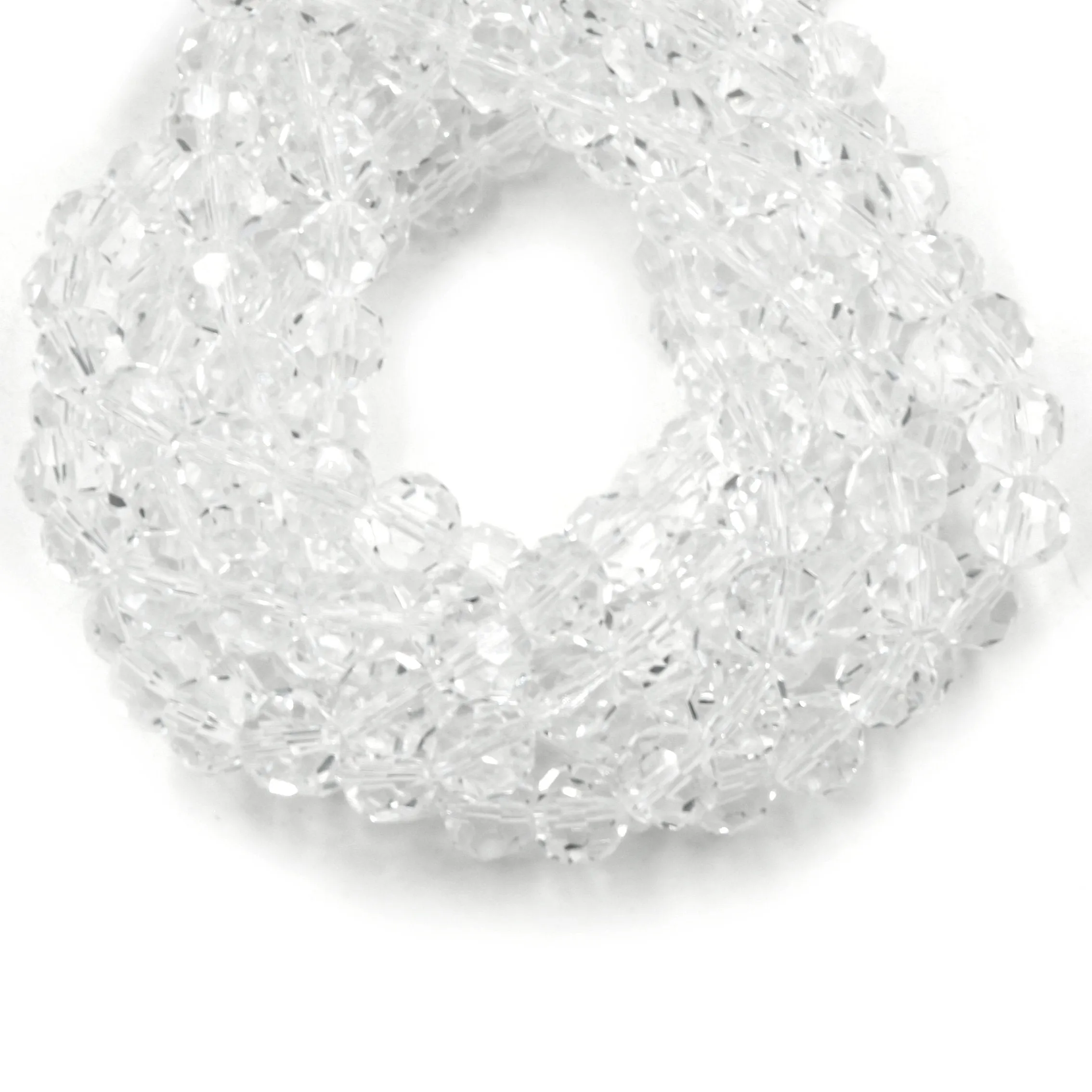 Chinese Crystal Beads 10mm Faceted Round Available in Clear, Gray, Black, Blue, Green, Rainbow, and Red Colors.