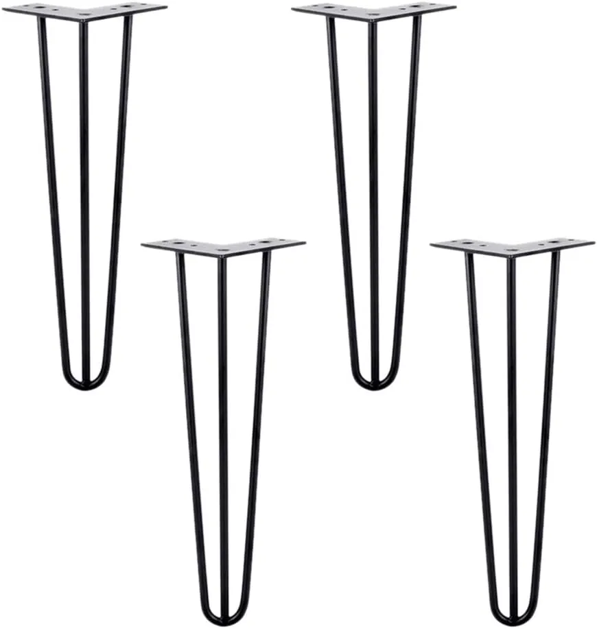 Coffee Table Table Legs Four-Piece Black Iron Cabinet feet - Ten Heights to Choose from, Modern Minimalist Table Legs Bookcase Foot Shoe Cabinet feet