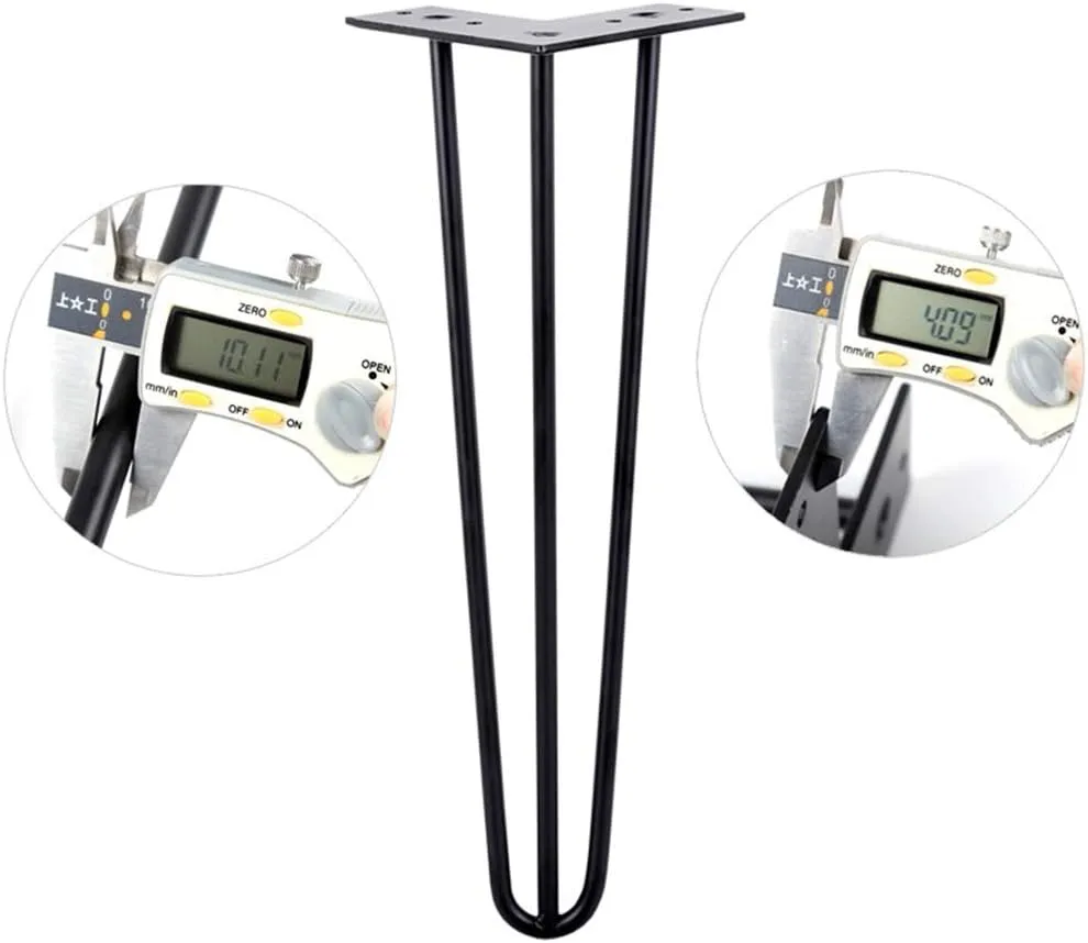 Coffee Table Table Legs Four-Piece Black Iron Cabinet feet - Ten Heights to Choose from, Modern Minimalist Table Legs Bookcase Foot Shoe Cabinet feet