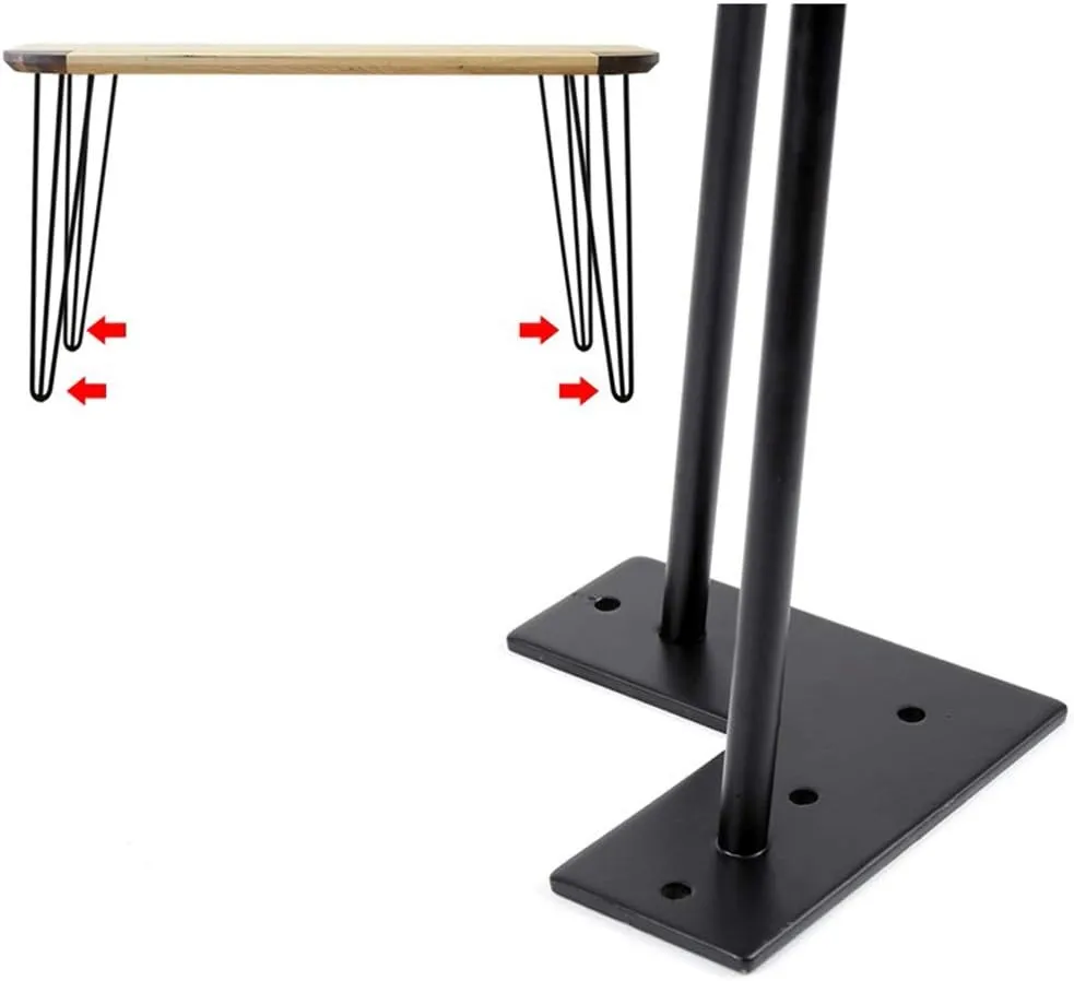 Coffee Table Table Legs Four-Piece Black Iron Cabinet feet - Ten Heights to Choose from, Modern Minimalist Table Legs Bookcase Foot Shoe Cabinet feet