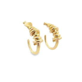 Croissant Twist Hoops Earrings