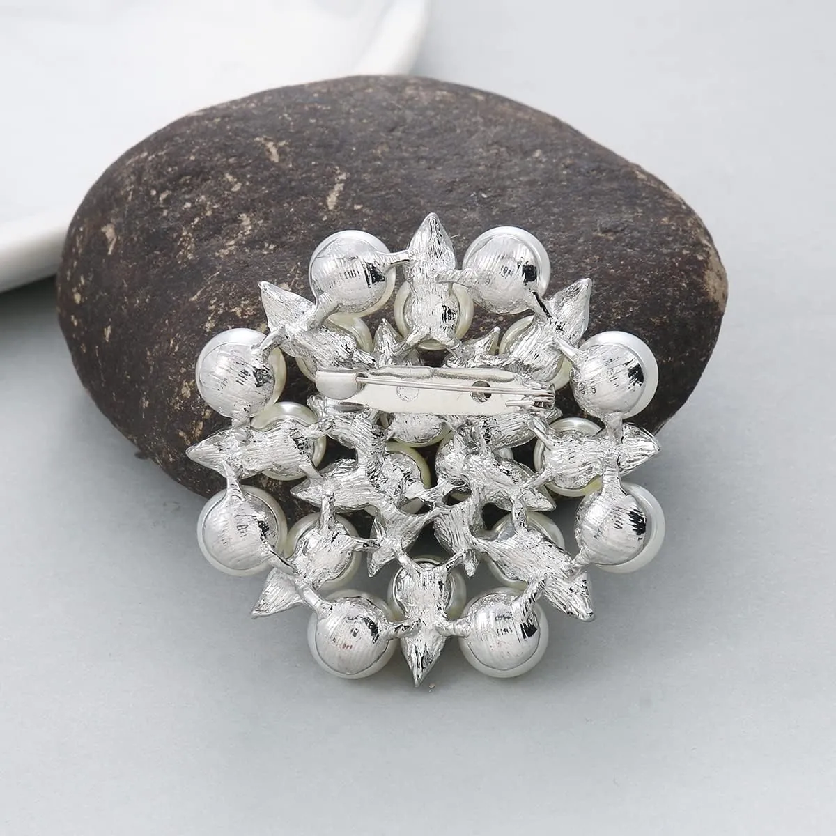 Crystal Rhinestone Flower Brooch Pin Set for Women DIY Bridal Wedding Bouquet Kit