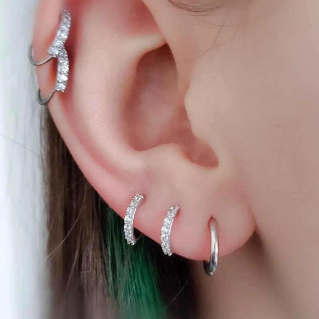 CZ Diamond Sparkle Hoops