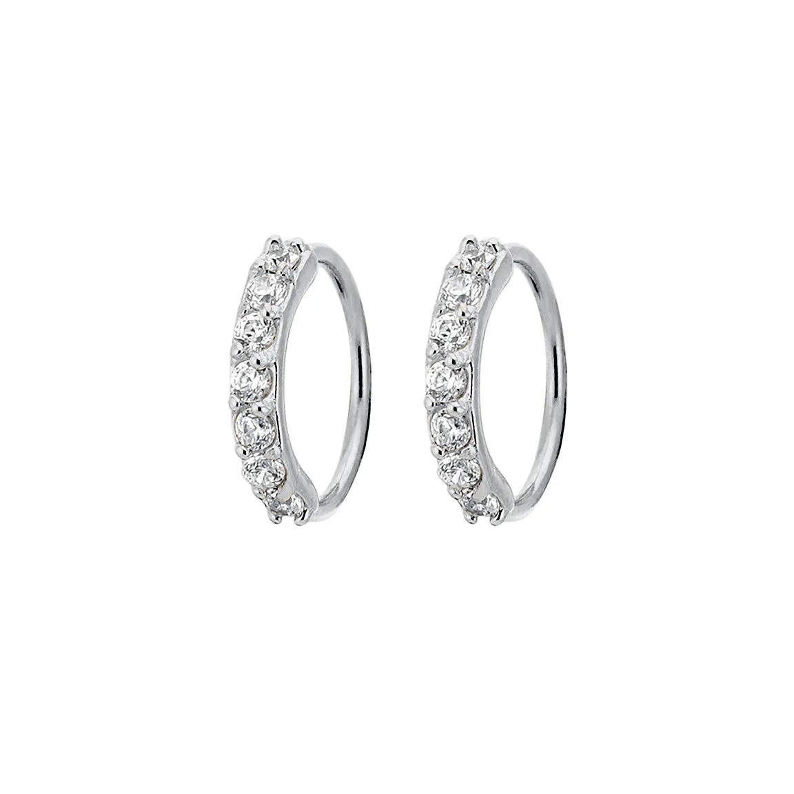CZ Diamond Sparkle Hoops