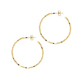 Delicate Twist "Lago di Como" Hoop Earrings - Small