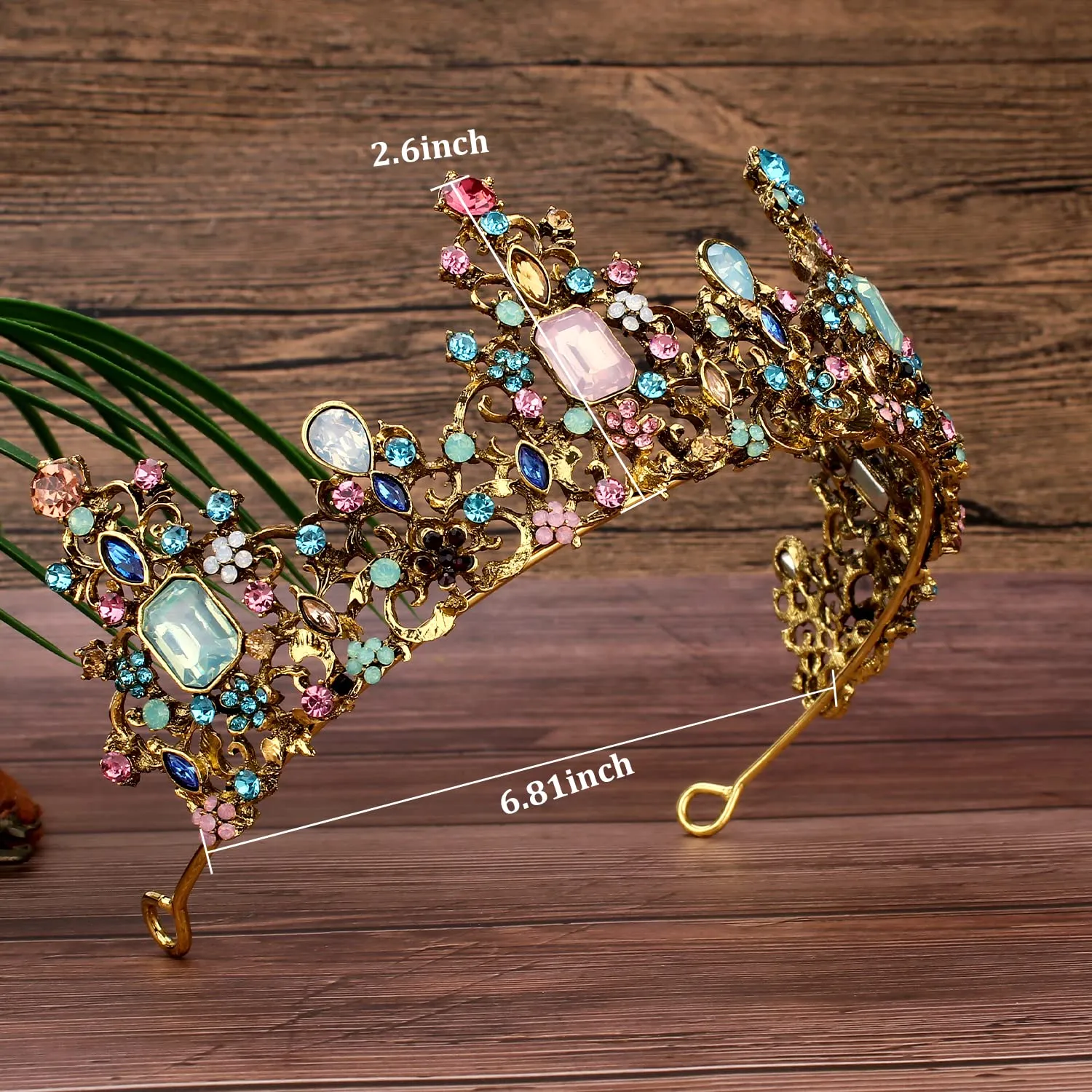 Didder Baroque Vintage Crowns and Tiaras - Royal Princess Crowns for Girls and Women - Wedding, Halloween, Christmas, Prom, Birthday and Party