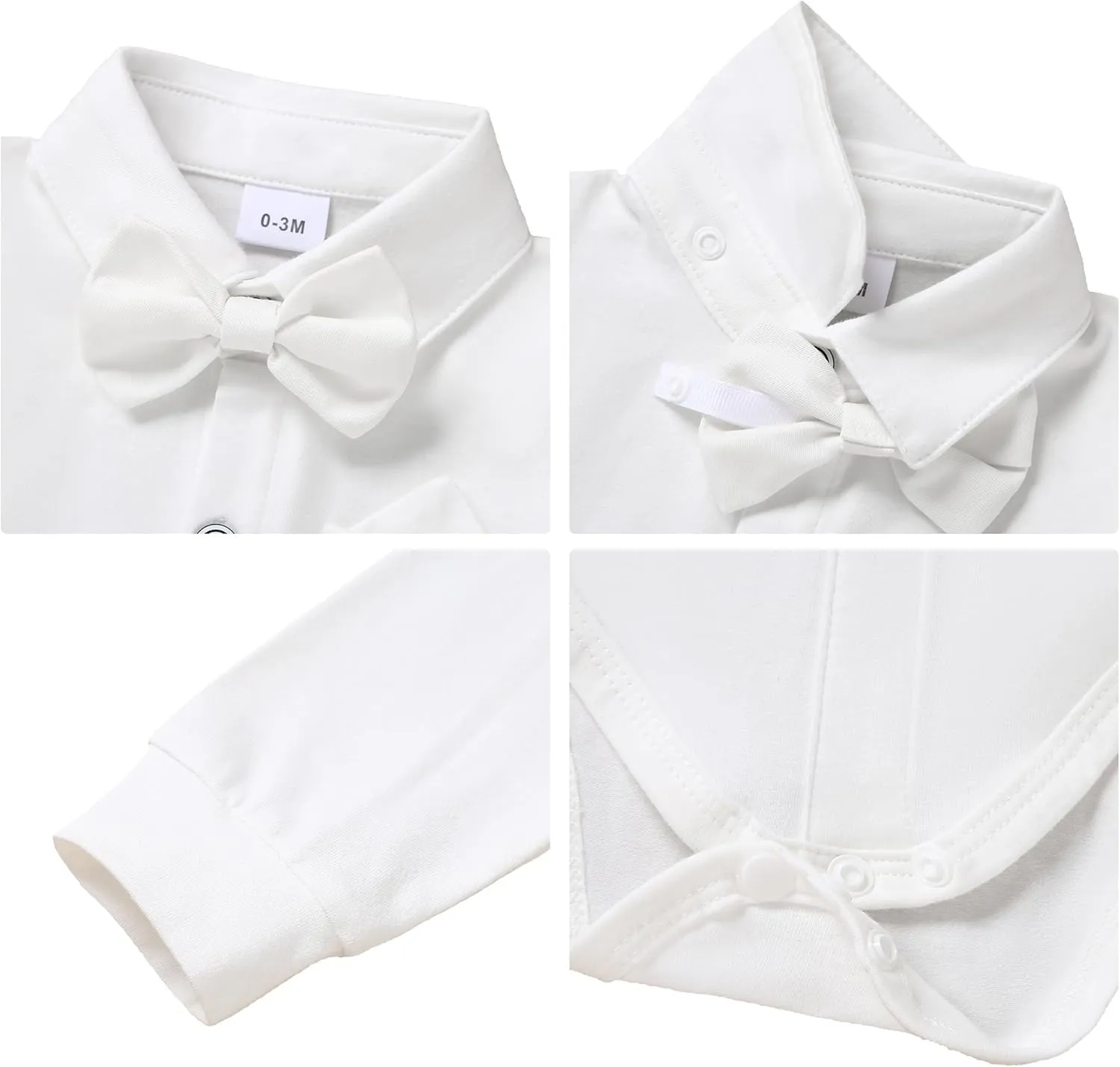 DISAUR Baby Boy Clothes Suits 4PCS Gentleman Outfit Dress Romper Beret Hat Suspender Pants Bow Tie Wedding Set