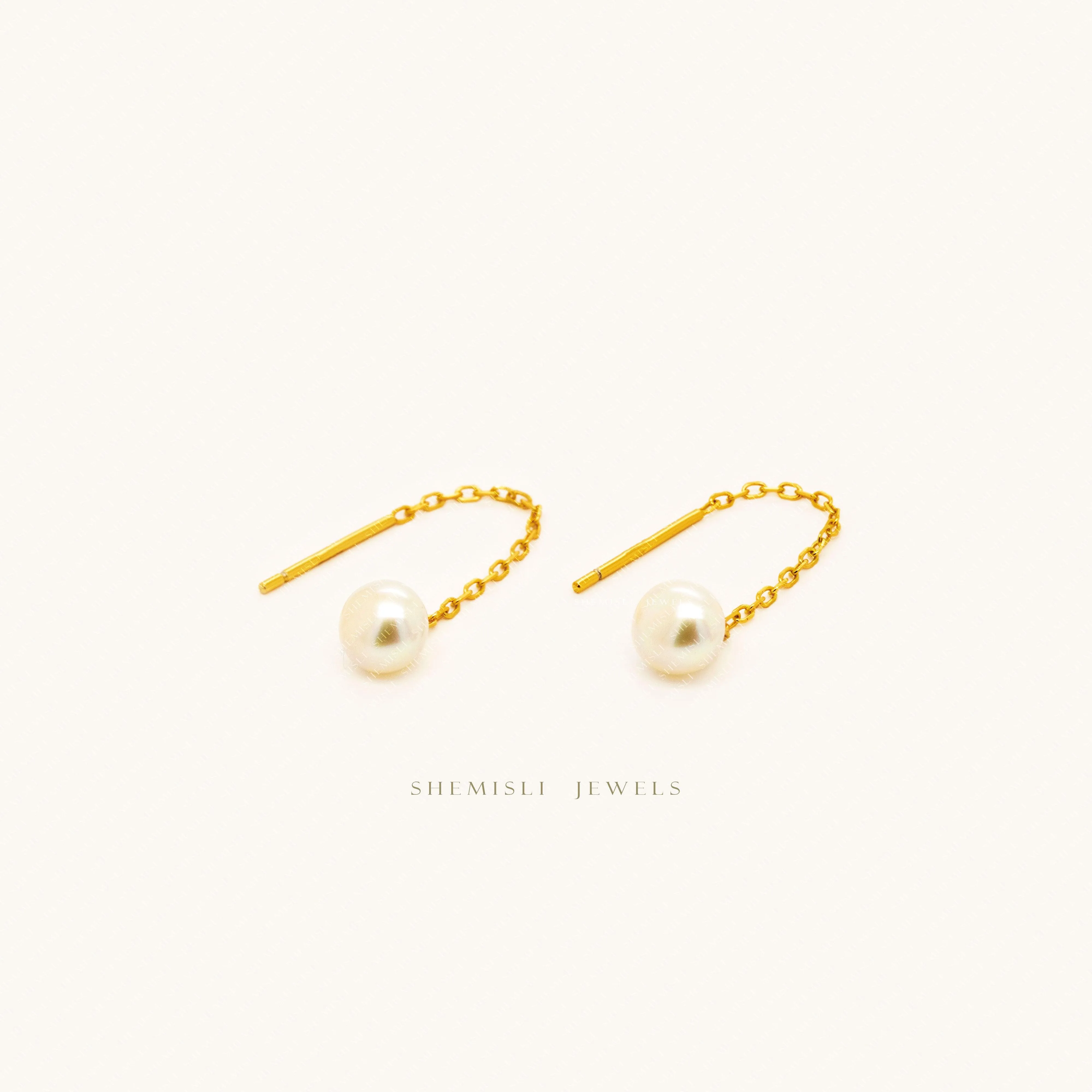 Fresh Water Pearl Threader,  Gold, Silver SHEMISLI - ST013 NOBKG