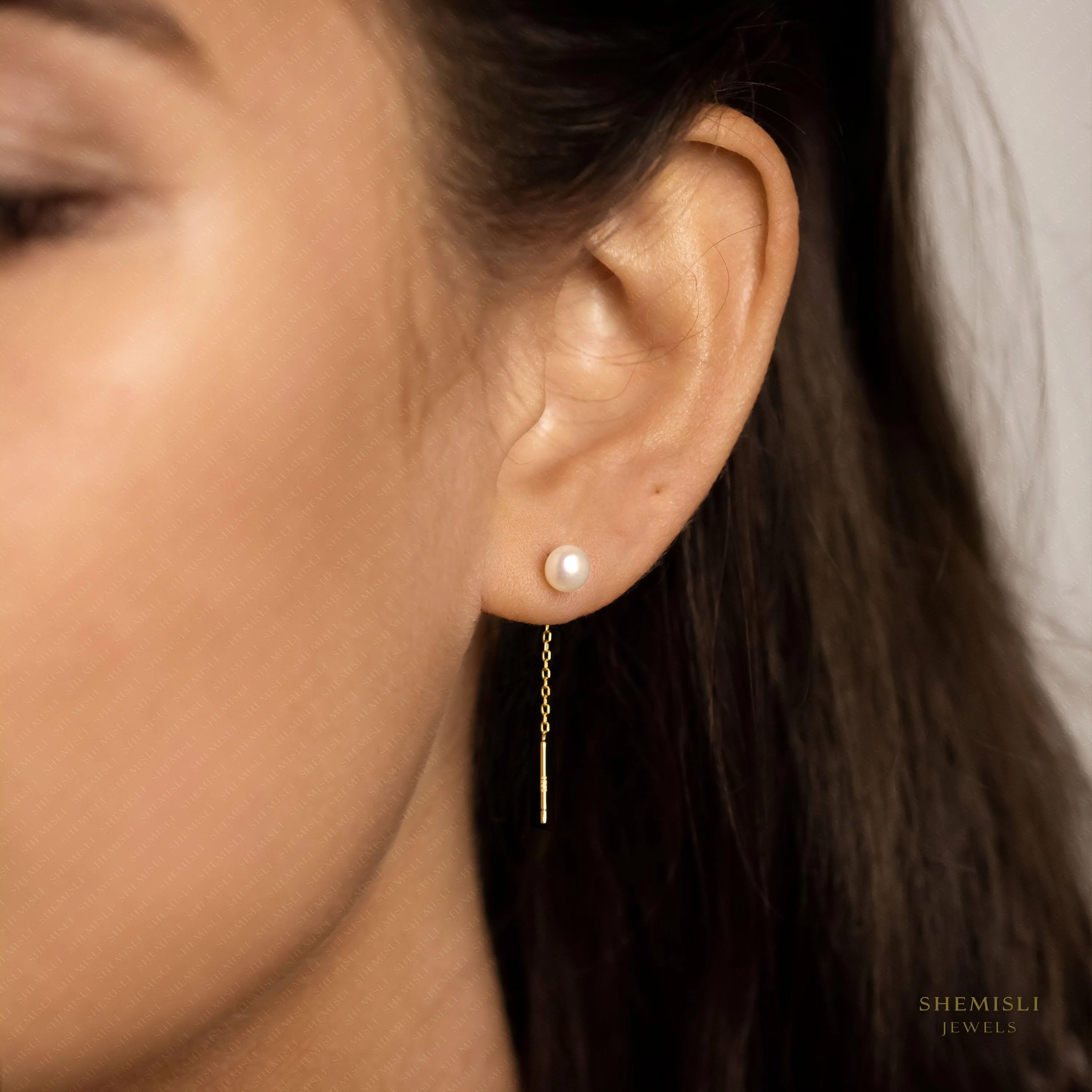 Fresh Water Pearl Threader,  Gold, Silver SHEMISLI - ST013 NOBKG