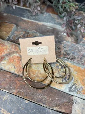 Gold Basics Double Round Hoop Earrings