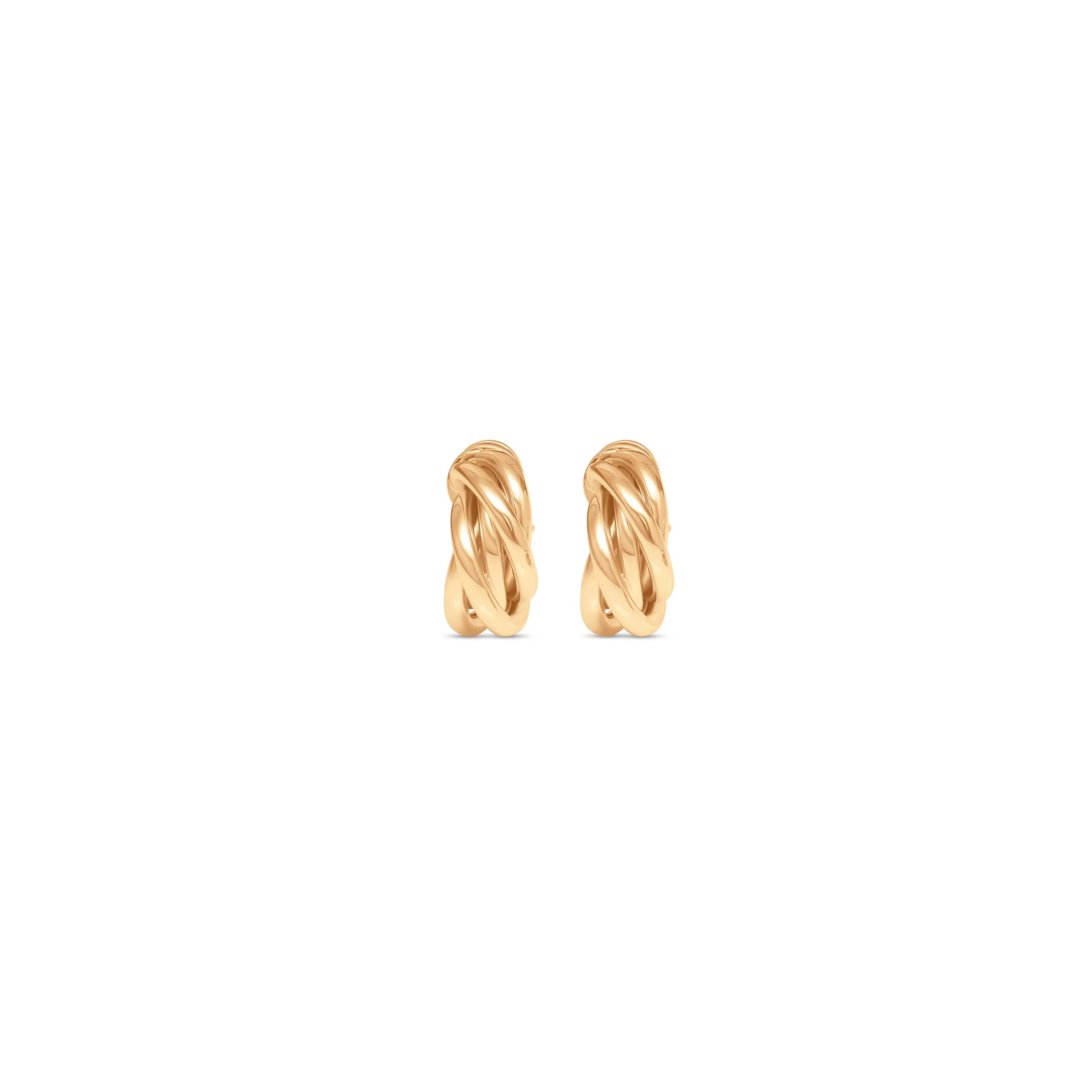 Gold Chunky Twist Hoops