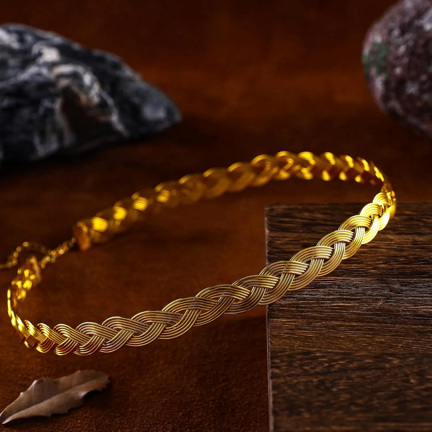 Handmade Celtic Circlet Braided Crown Fairy Cosplay Headpiece Classic vintage headband Tiara for Renaissance Wedding
