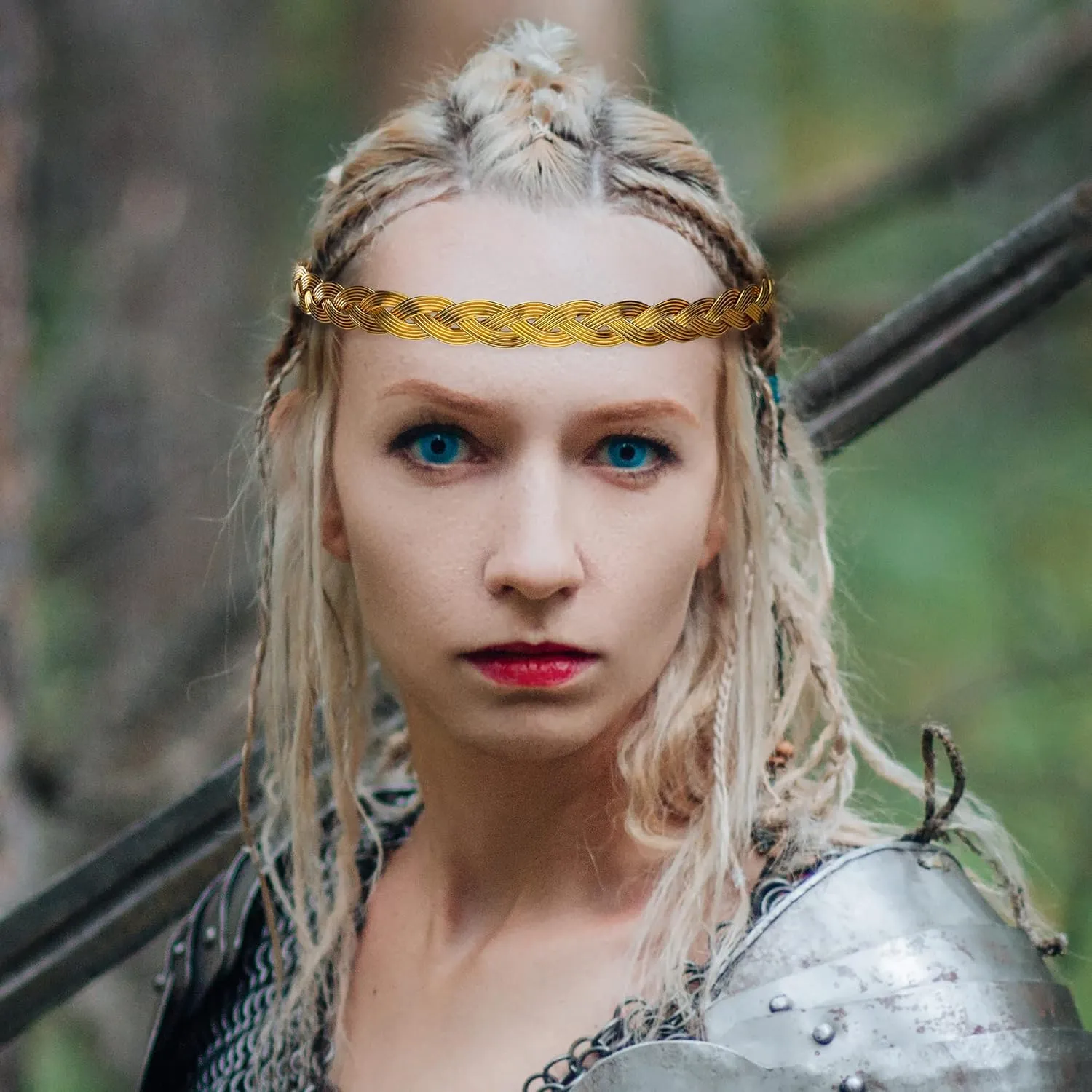 Handmade Celtic Circlet Braided Crown Fairy Cosplay Headpiece Classic vintage headband Tiara for Renaissance Wedding