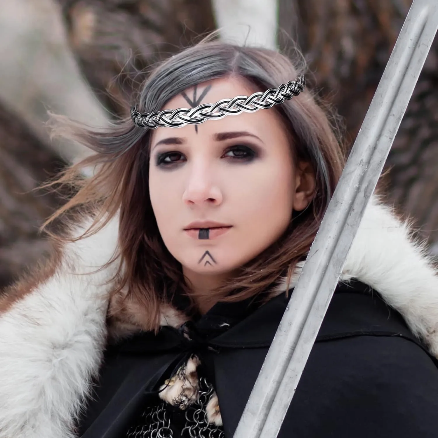 Handmade Celtic Circlet Braided Crown Fairy Cosplay Headpiece Classic vintage headband Tiara for Renaissance Wedding