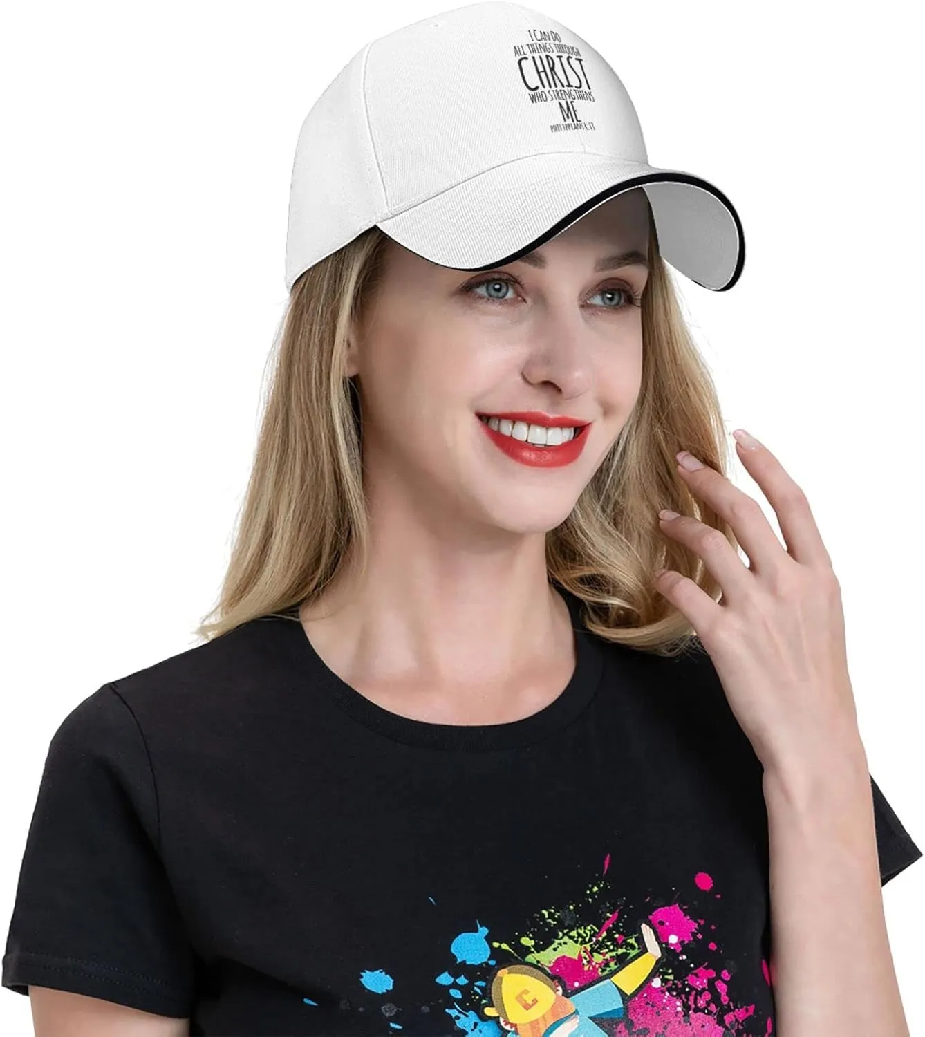 I Can Do All Things Through Christ, Christian God Baseball Caps Men Women Ball Hat Adjustable Trucker Hat Cowboy Hat