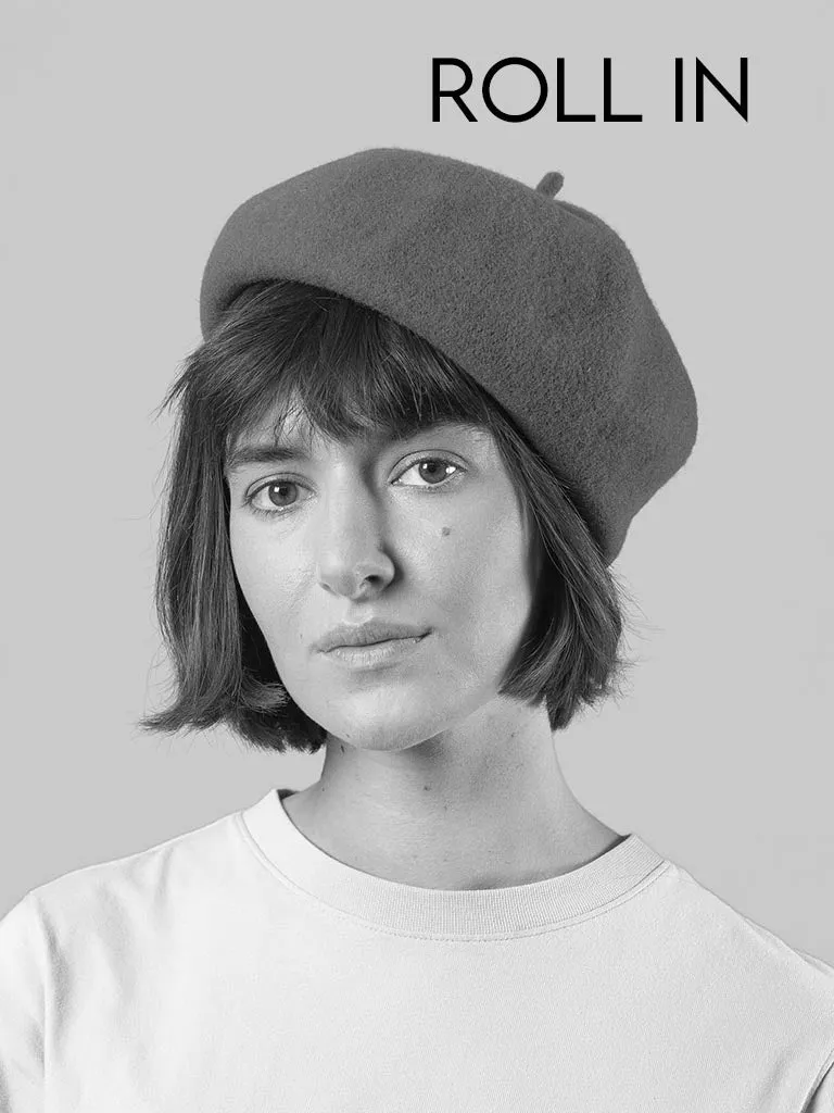 KOPKA Roll Up Woollen Beret - Anthracite