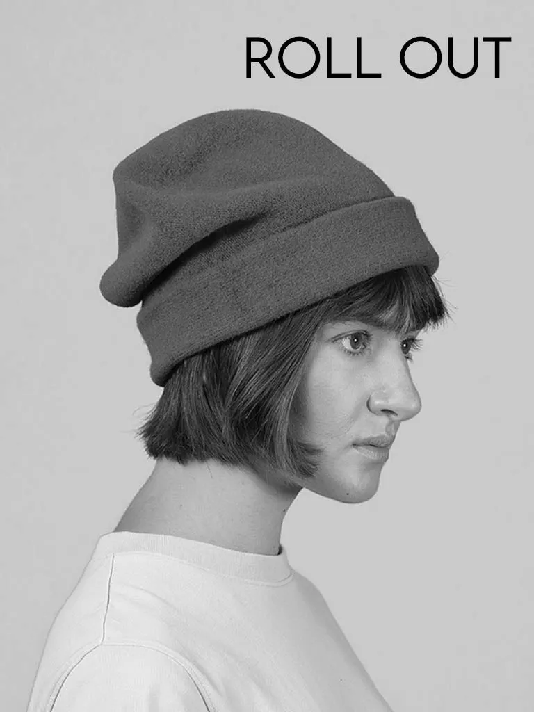 KOPKA Roll Up Woollen Beret - Anthracite