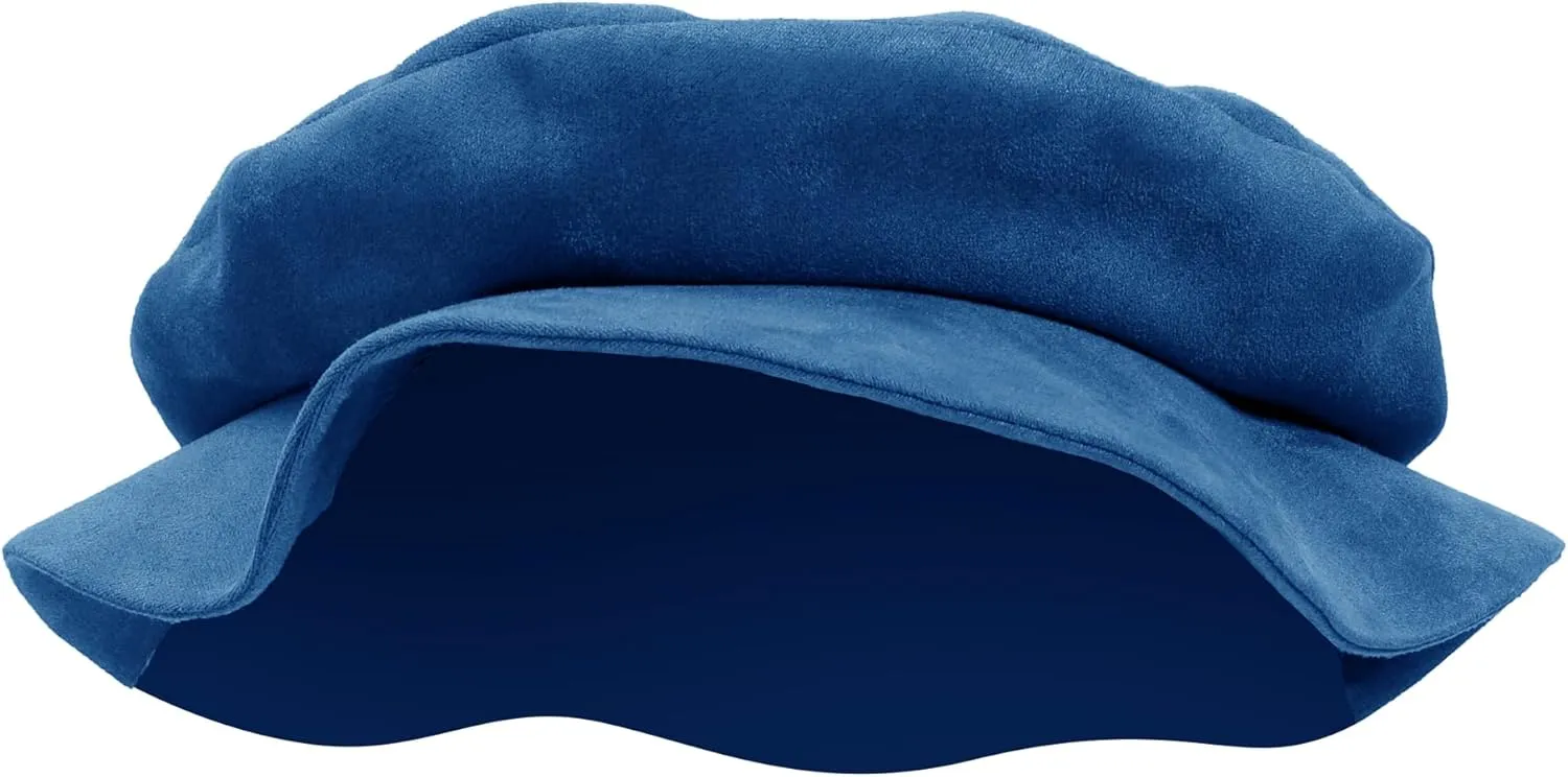 KUOIN Medieval Beret Tudor Flat Cap Faux Suede Bonnet Unisex Renaissance Hat Ren Faire Costume Accessories