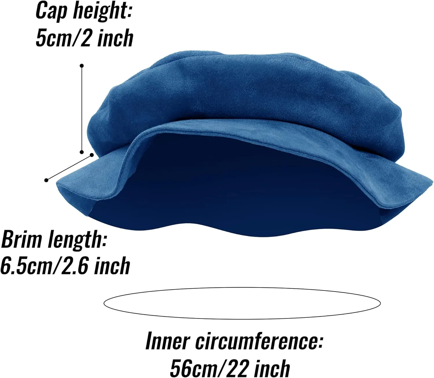 KUOIN Medieval Beret Tudor Flat Cap Faux Suede Bonnet Unisex Renaissance Hat Ren Faire Costume Accessories