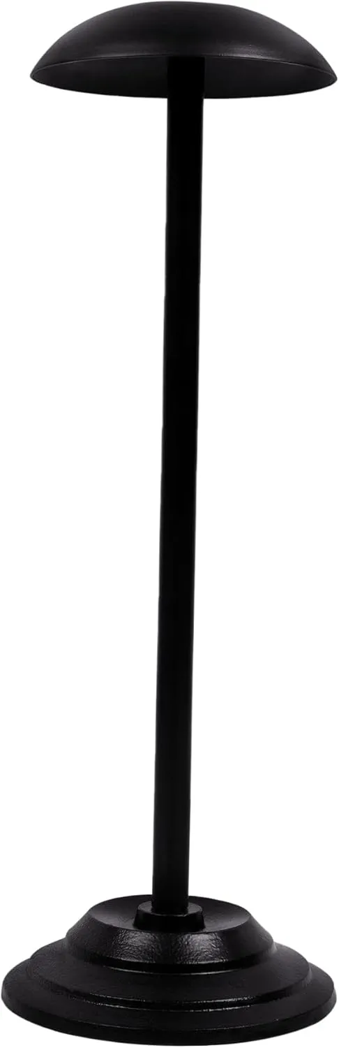 Lord of Battles Iron Helmet Stand Hand Forged from Iron Medieval Helmets Stand Roman Helmets Norman Helmets Display Dcor Accessory Black Finish (17 inches Helmet Stand)