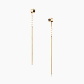 Marlo Black Threader Earrings