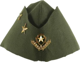 Nautical Sailor Hat, Wheat Stewardess Beret Hat for Halloween Costume, Airline Accessory Adult Cosplay Costume, Army Green