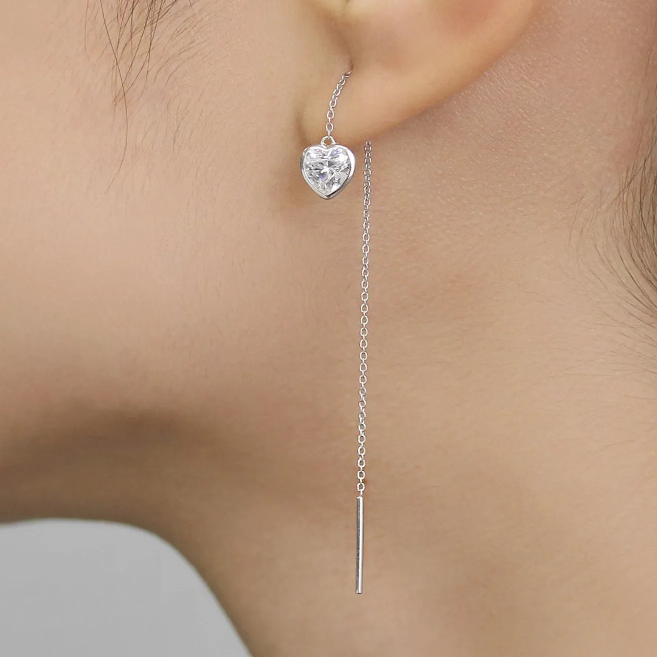 Orbit Gleam Adjustable Threaders, Heart Bezel