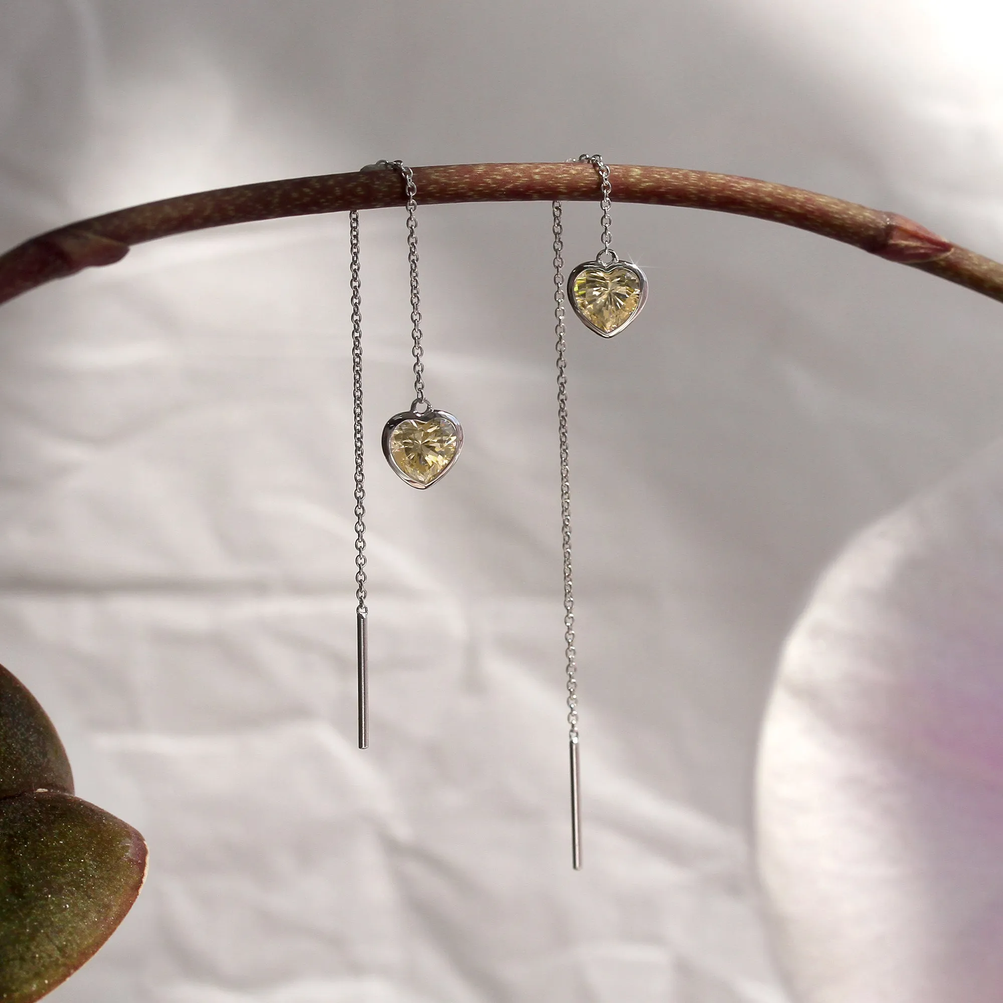 Orbit Gleam Adjustable Threaders, Heart Bezel