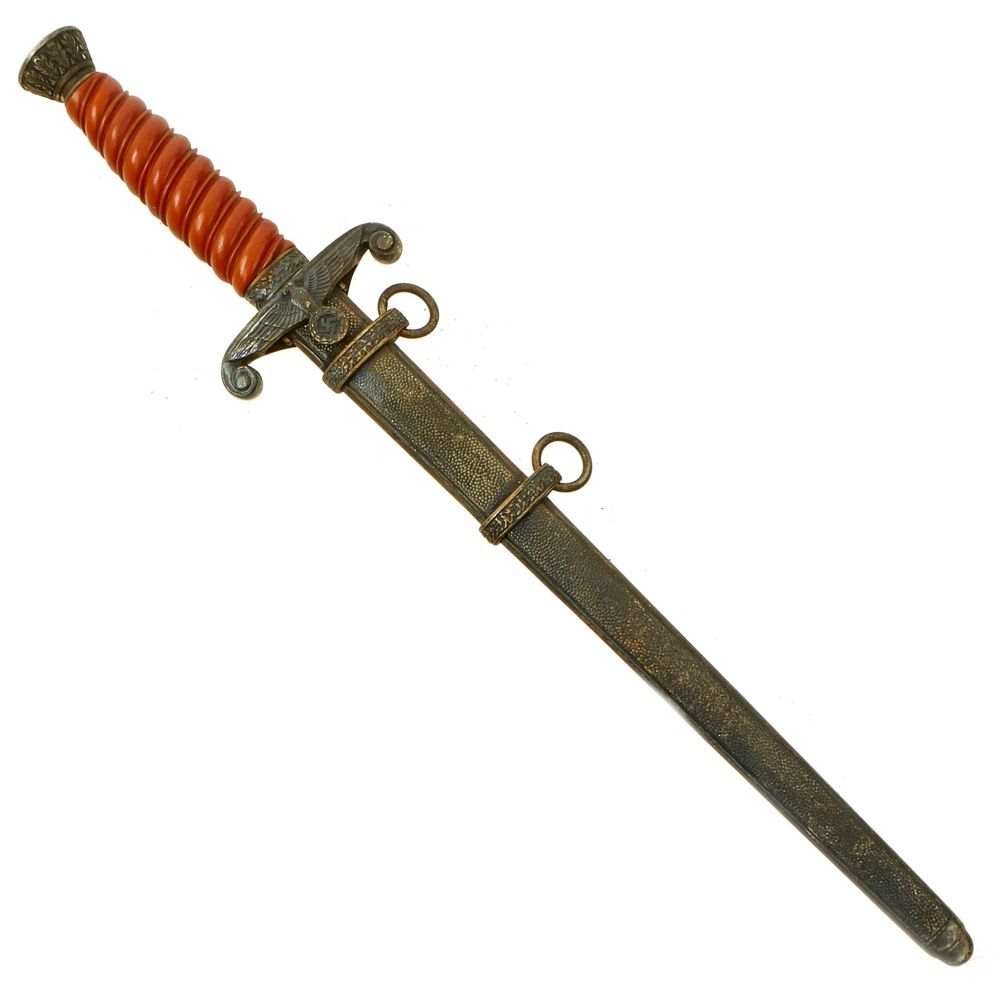 Original German WWII Army Heer Officer Dagger by Alcoso circa 1940 with Scabbard