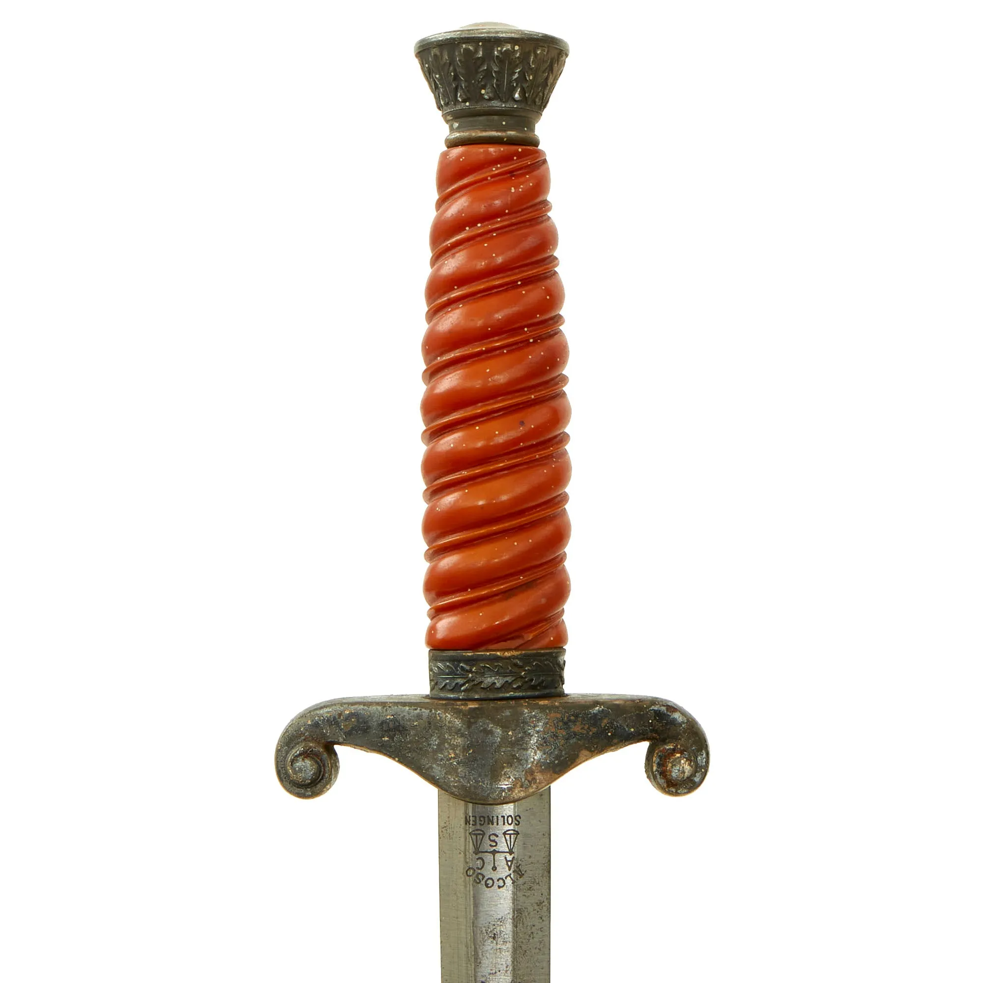 Original German WWII Army Heer Officer Dagger by Alcoso circa 1940 with Scabbard