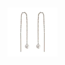 Paloma Pearl Threaders Silver