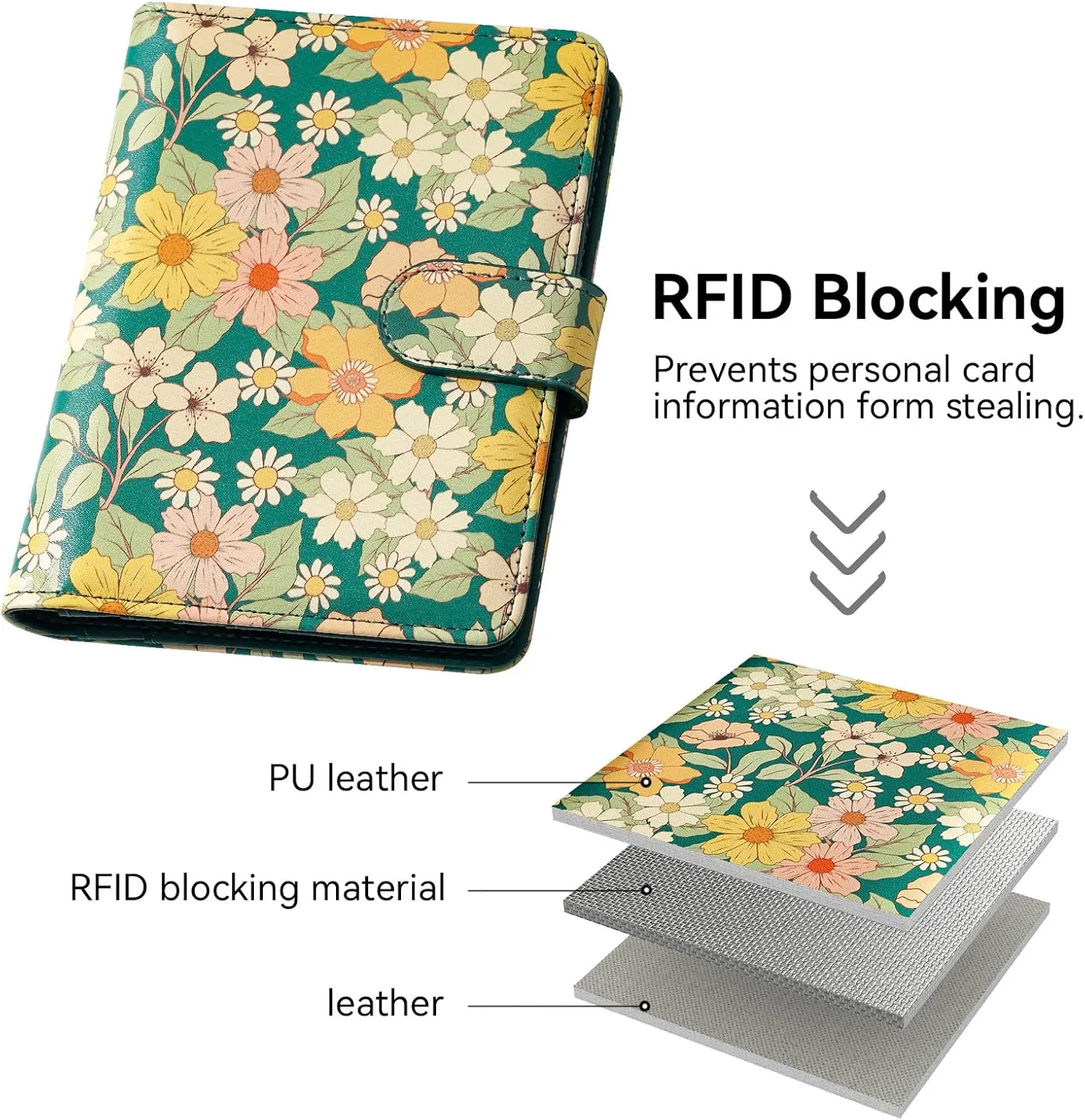 passport holder, passport cover, vaccine card holder, waterproof leather travel wallet with rfid blocking for men/women
