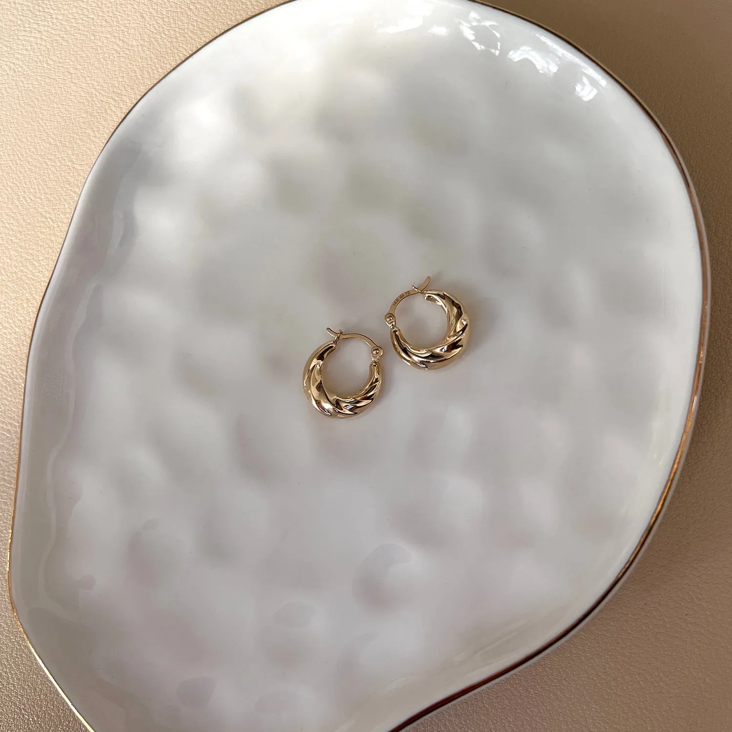 Petit Croissant Hoop Earrings