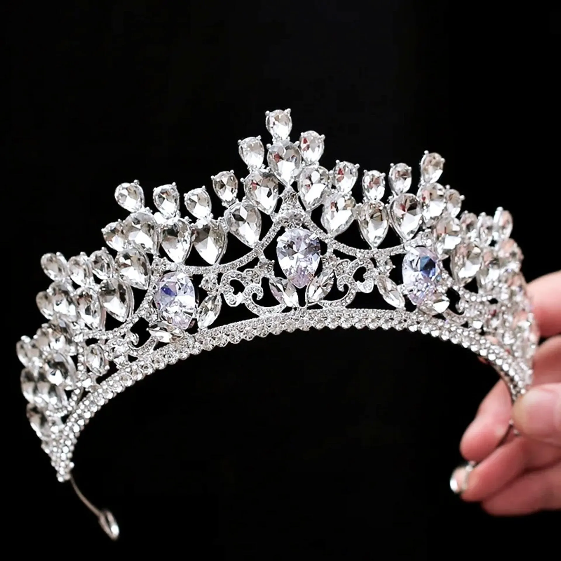 "Ardyn" - Silver Wedding Rhinestone Tiara