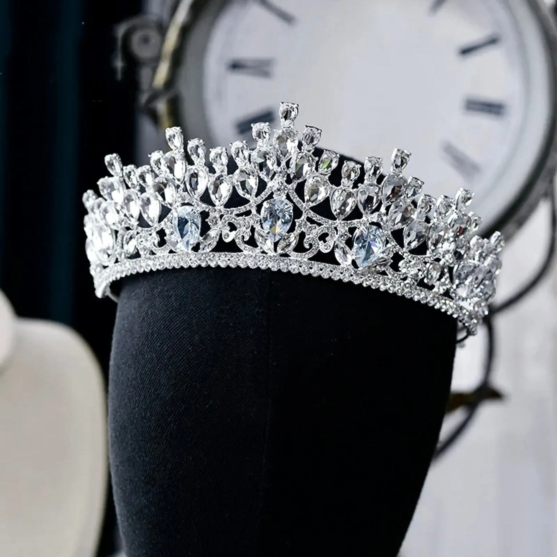 "Ardyn" - Silver Wedding Rhinestone Tiara