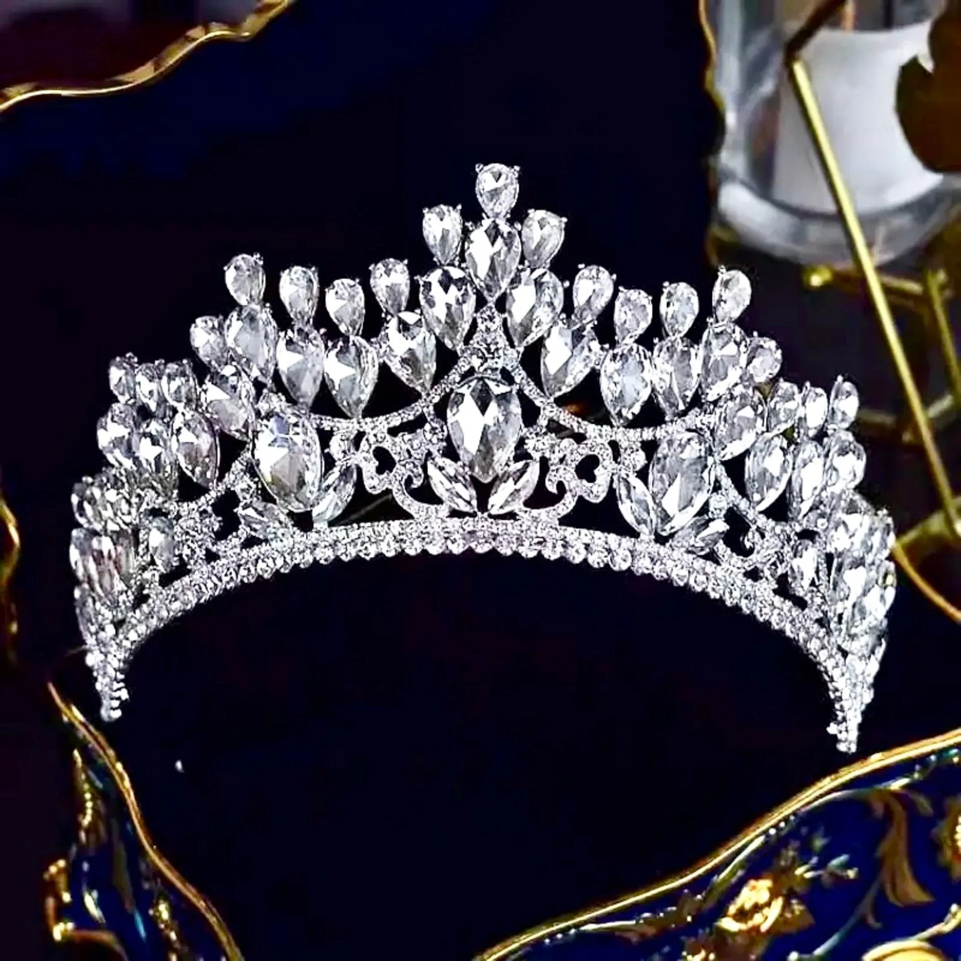 "Ardyn" - Silver Wedding Rhinestone Tiara
