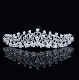 "Autumn" - Wedding Pearl and Cubic Zirconia Tiara