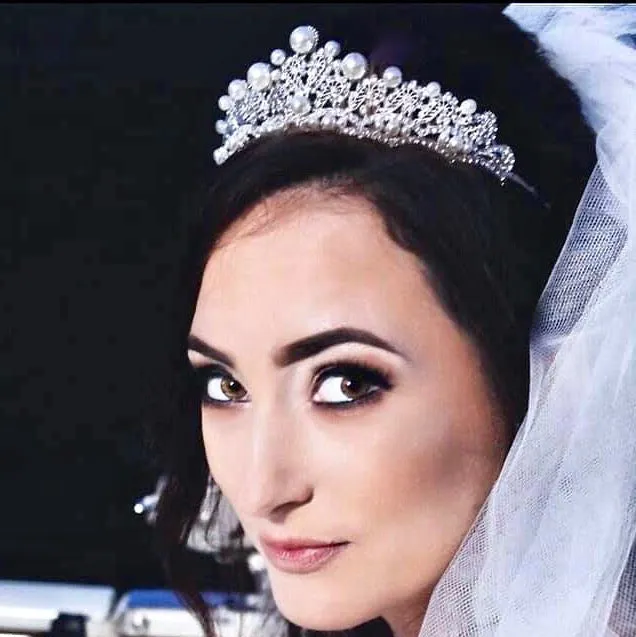 "Georgiana" - Wedding Pearl and Crystal Tiara