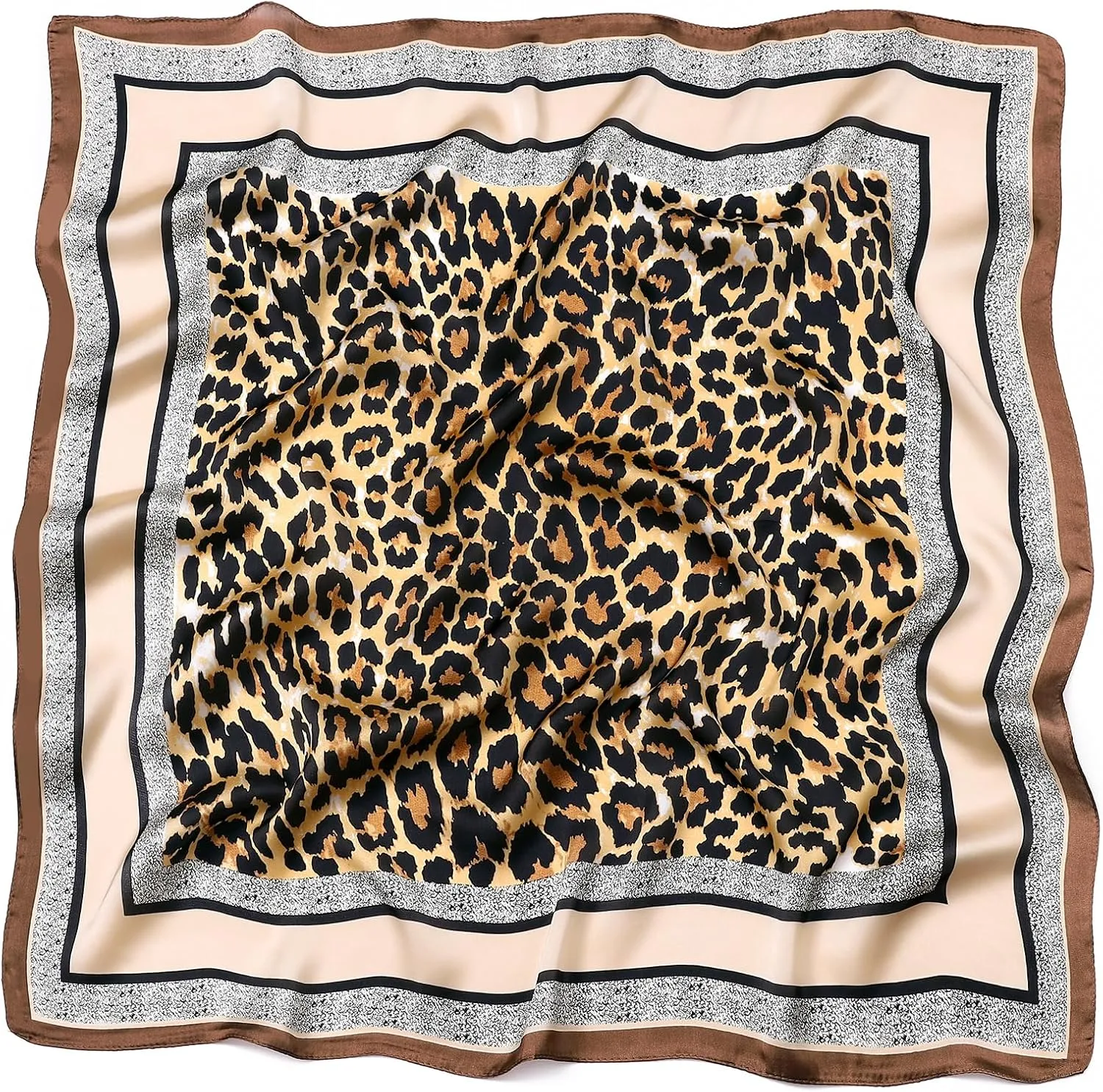 STARWHISPER 27" Square Head Scarf for Women Silk Feeling Satin Scarf Women Fashion Silk Scarf for Wrapping Hair