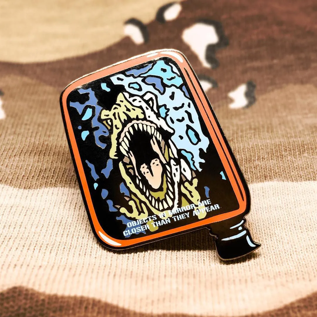 T-Rex Rear View Mirror Enamel Pin