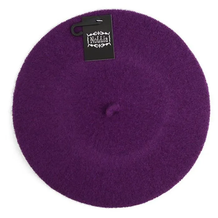 Traditional Women's Men's Solid Color Plain Wool French Beret One Size