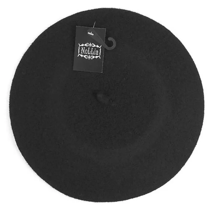 Traditional Women's Men's Solid Color Plain Wool French Beret One Size