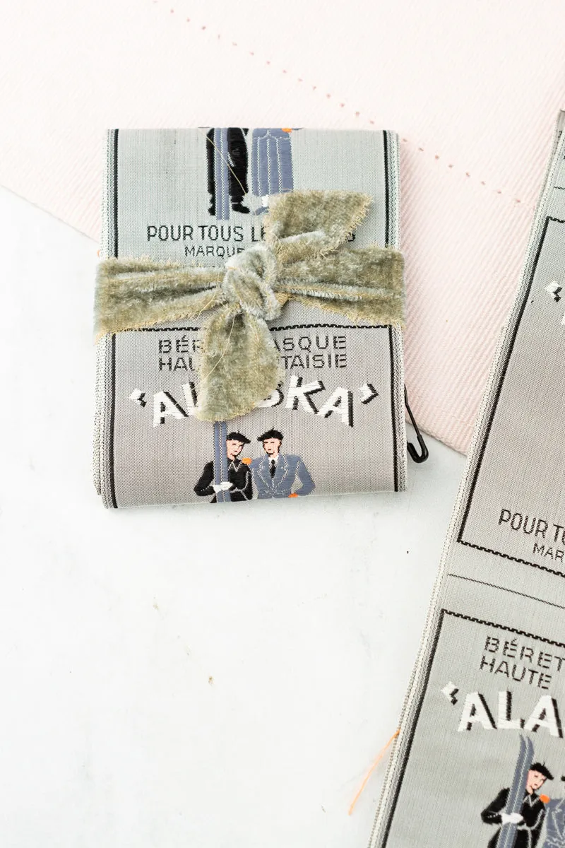 Vintage French Béret Label Ribbon - One Yard
